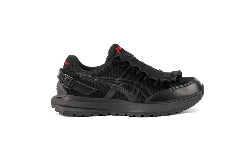 shushu tong asics trainers shoes black frill