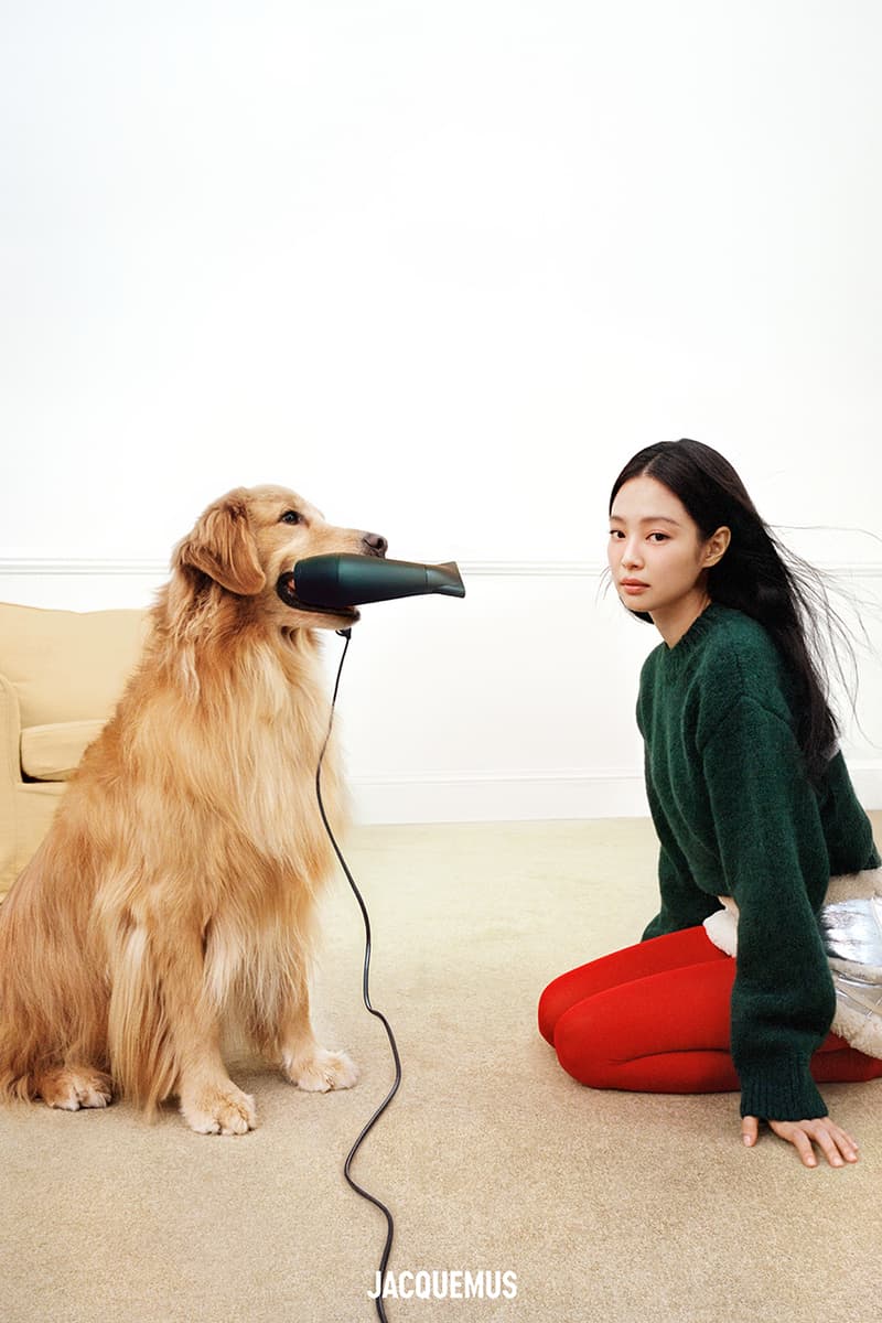 blackpink jennie jacquemus dogs holiday campaign furry