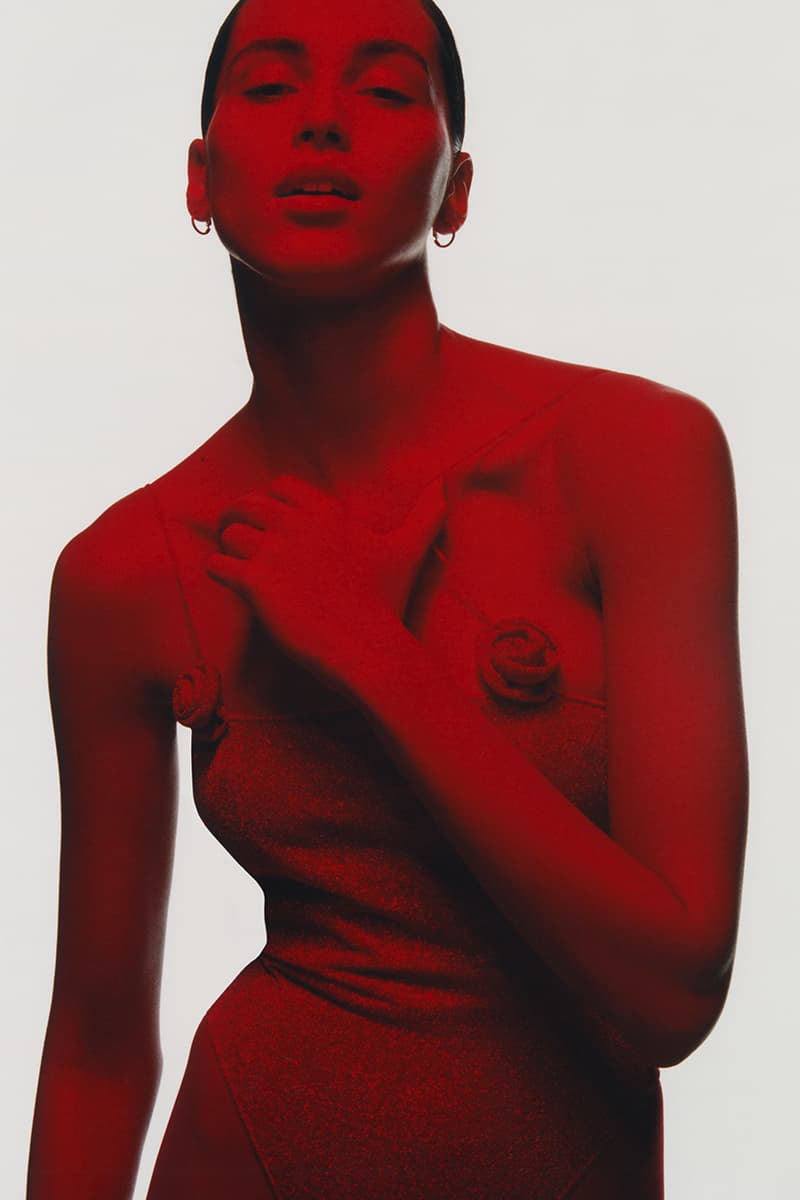 oseree swimwear bikinis swimsuits red glitter lurex roses 