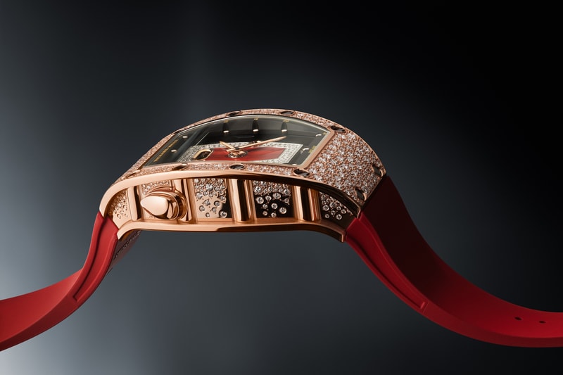 richard mille rm 037 watches ceramic carbon tpt gold caliber automatic winding crma1 ladies onyx diamond mother of pearl