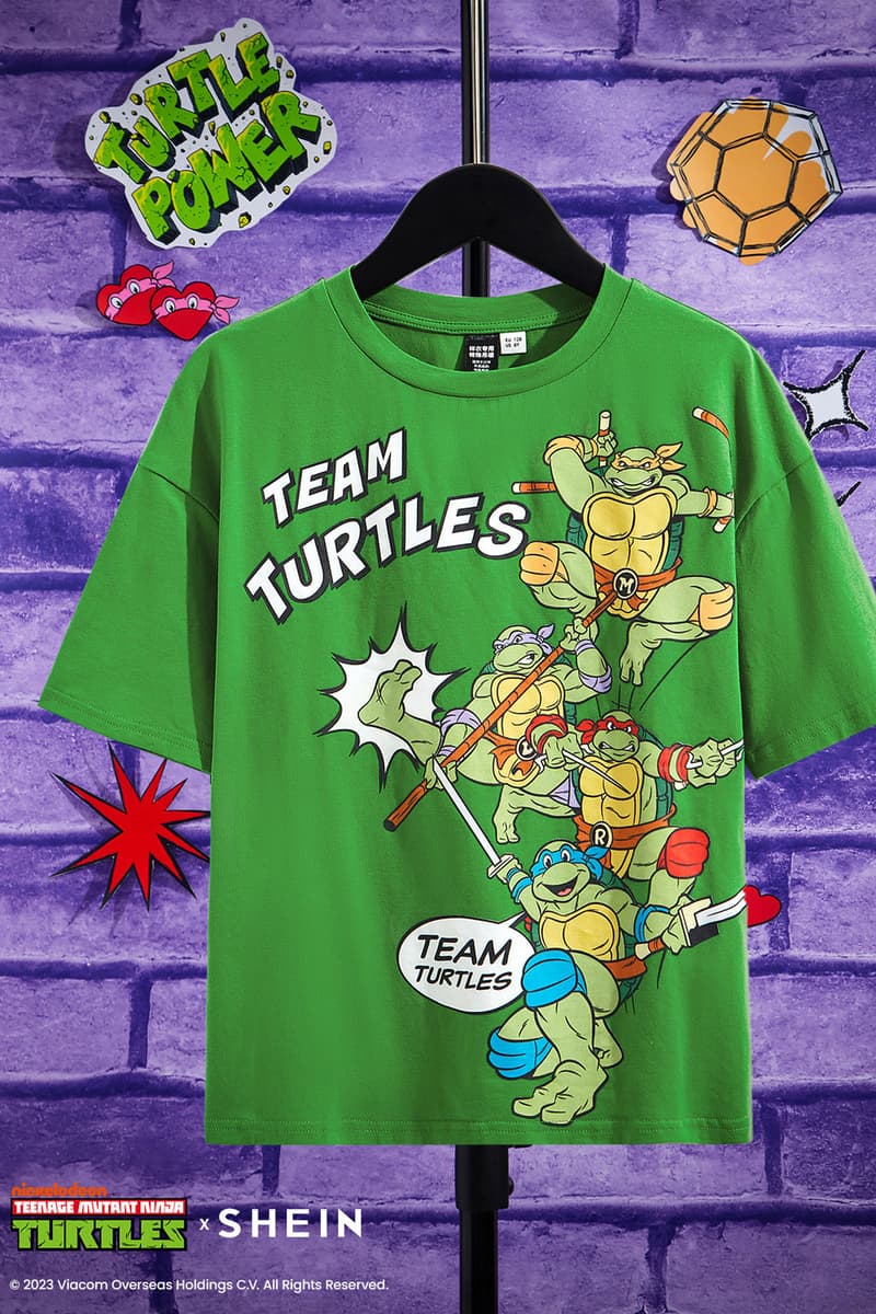 shein teenage mutant ninja turtles new collaborative collection collaboration kids children boys girls gift guide 2023 release