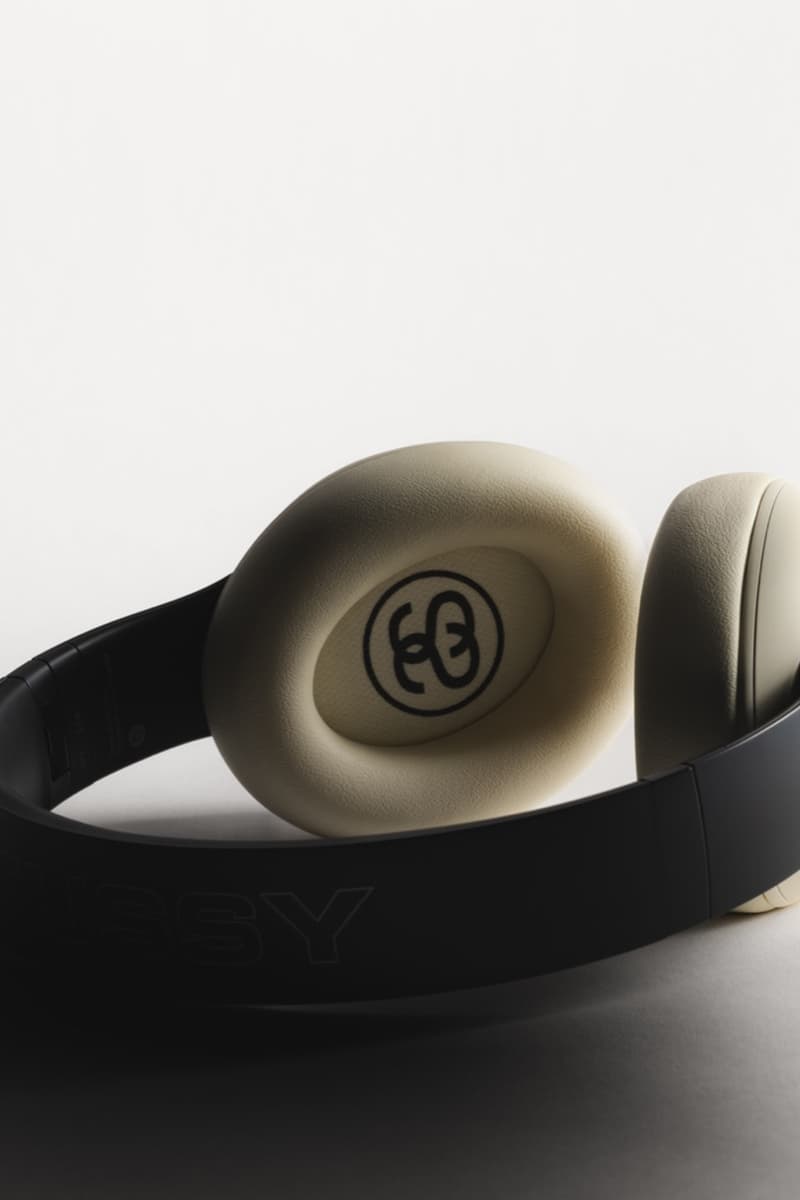 stussy beats studio pro headphones black white over ear logo