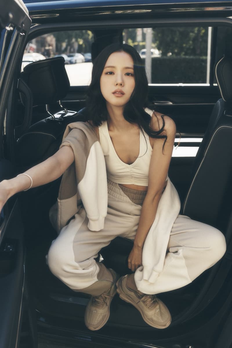 blackpink jisoo kpop artist alo yoga leggings bras activewear spring los angeles wellness meditation matcha 