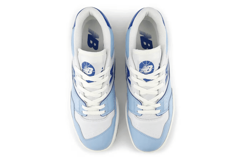 new balance 550 sneaker blue white patent leather