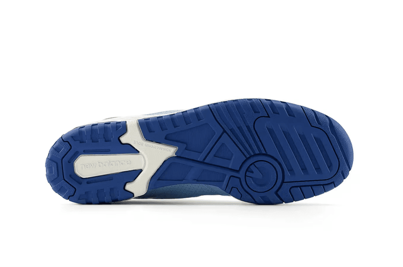 new balance 550 sneaker blue white patent leather