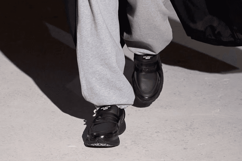 junya watanabe new balance 1906 loafers black shoes paris fashion week