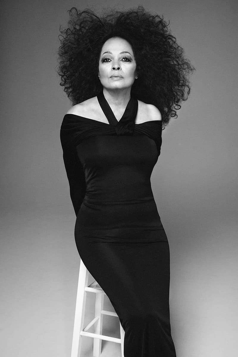 saint laurent diana ross david sims black white 