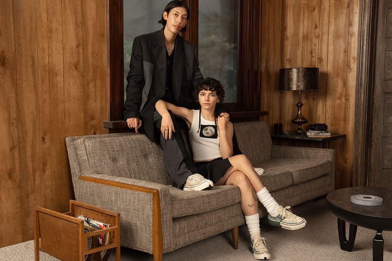 feng chen wang converse chuck 70 sneaker green off white distressed shoe