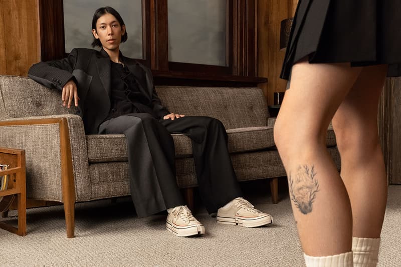 feng chen wang converse chuck 70 sneaker green off white distressed shoe