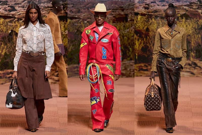 pharrell williams louis vuitton paris fashion week fall winter timberland coats boots bags