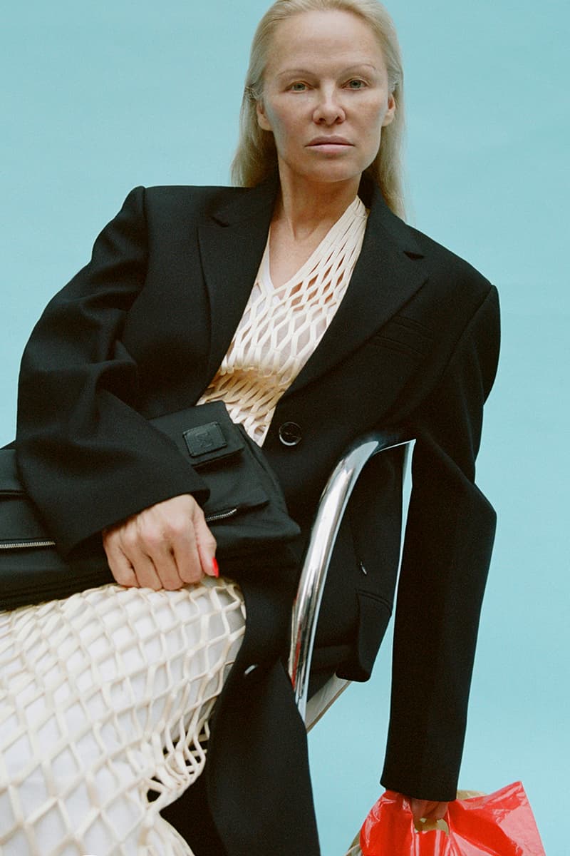 pamela anderson proenza schouler clothes makeup puffer jacket