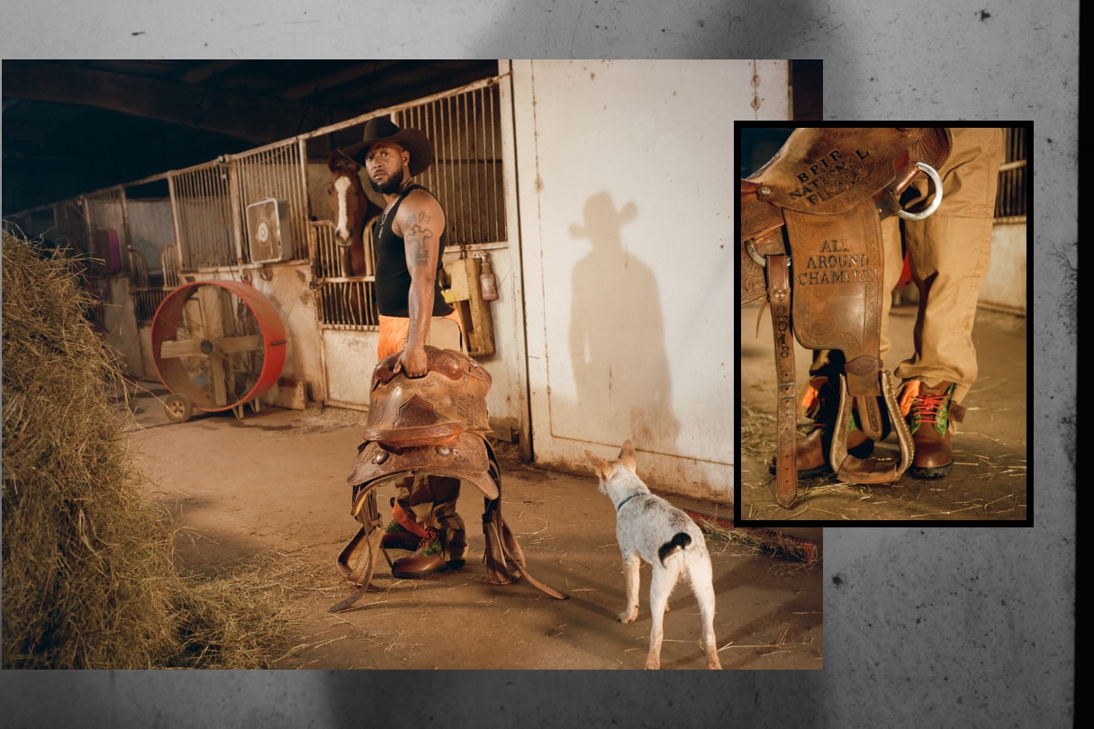 timberland black pioneers collection oklahoma cowboys foundation apparel footwear nature outdoors enthusiasts jakian parks premium 6-inch euro hiker embroidered tree hoodie utility mix media jogger canvas x leather backpack