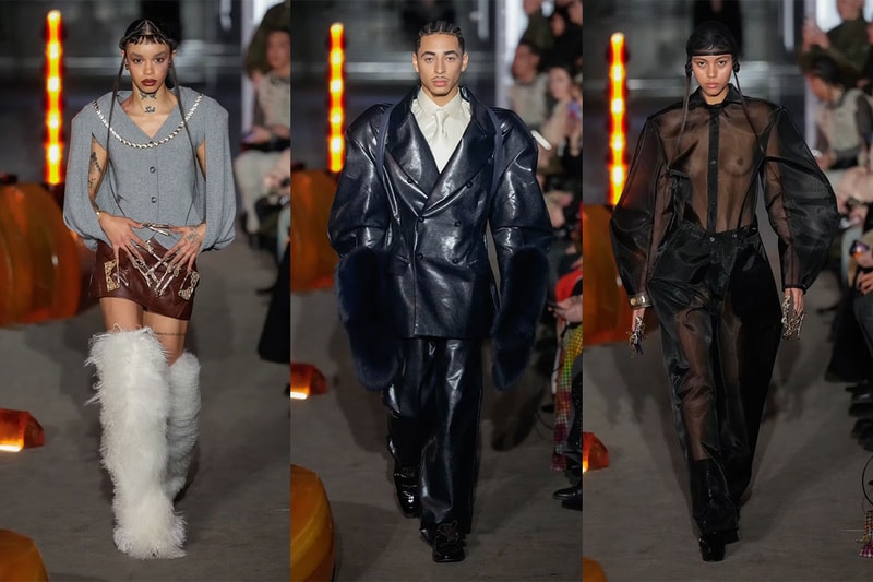 LUAR clothes runway show Beyonce Solange leather sheer shirts bodies