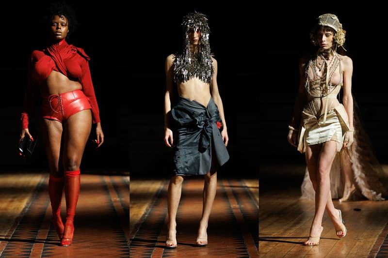 dilara findikoglu designer runway church hari nef richie shazam bodies femme sheer lace chains keys silver metal