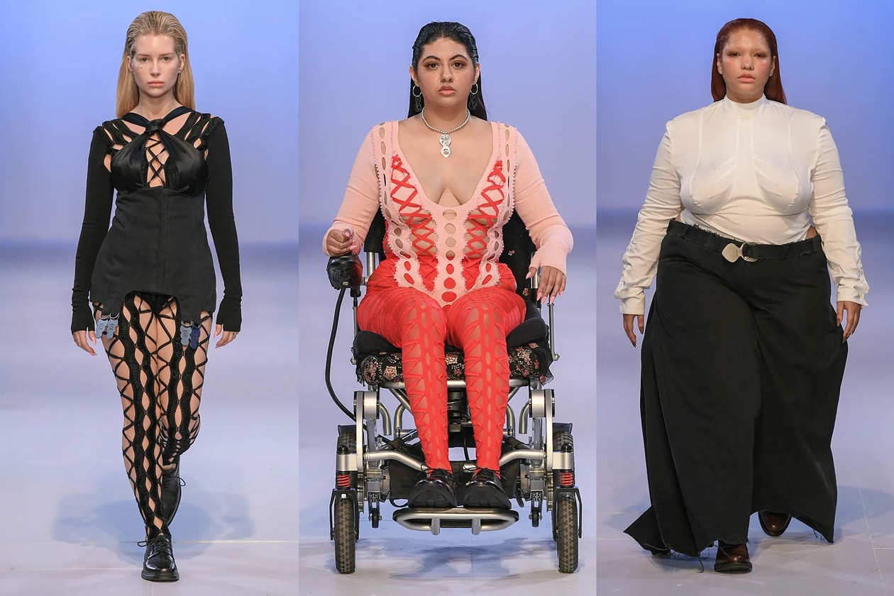 london fashion week runway sinead o dwyer dilara yuhan wang models sheer clothes bodies