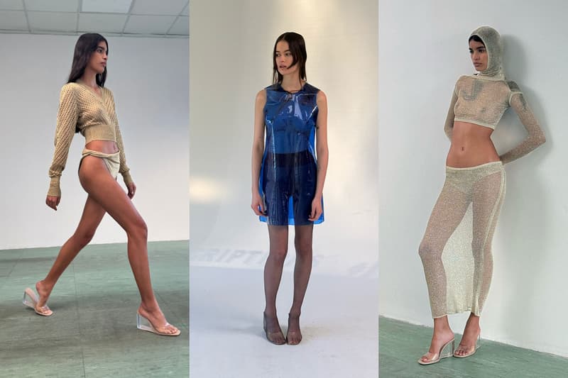 supriya lele collection lookbook sheer tops dresses gowns