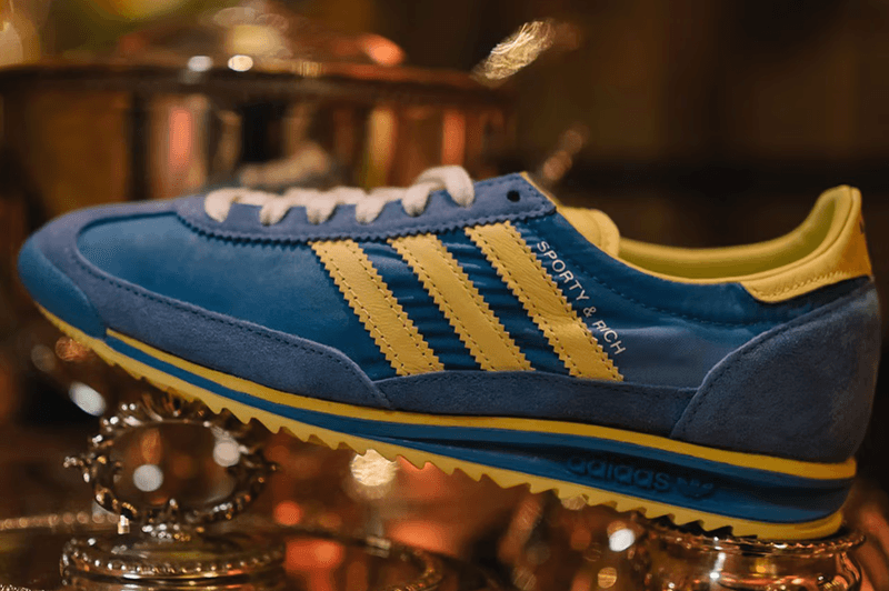 sporty and rich adidas sneakers blue yellow sweden shoes