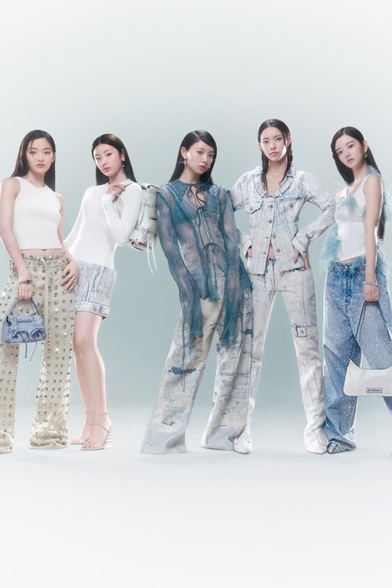 kpop girl group band singers acne studios campaign clothes bags bows