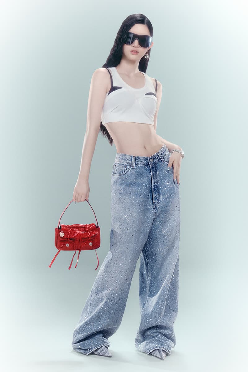 kpop girl group band singers acne studios campaign clothes bags bows