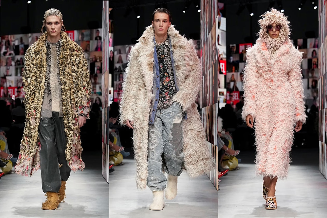 Furry Footwear, Fashion Week, Diesel, Acne Studios, Versace, Ferragamo, MM6, GCDS, Masha Popova, David Koma, Fur