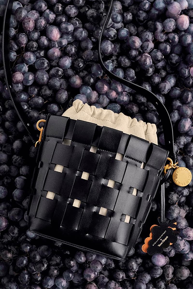 stella mccartney veuve clicquot vegan collaboration champagne bottle holder handbags sandals sustainable where to buy online