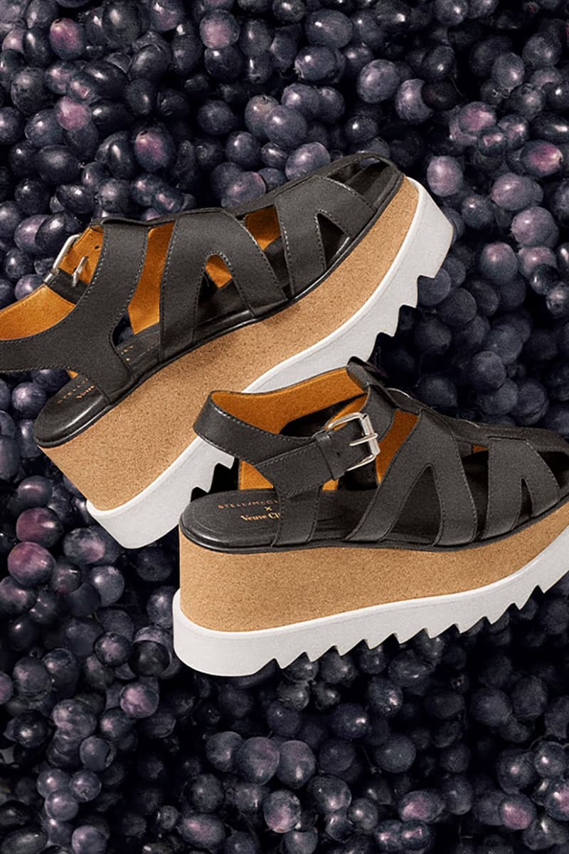 stella mccartney veuve clicquot vegan collaboration champagne bottle holder handbags sandals sustainable where to buy online