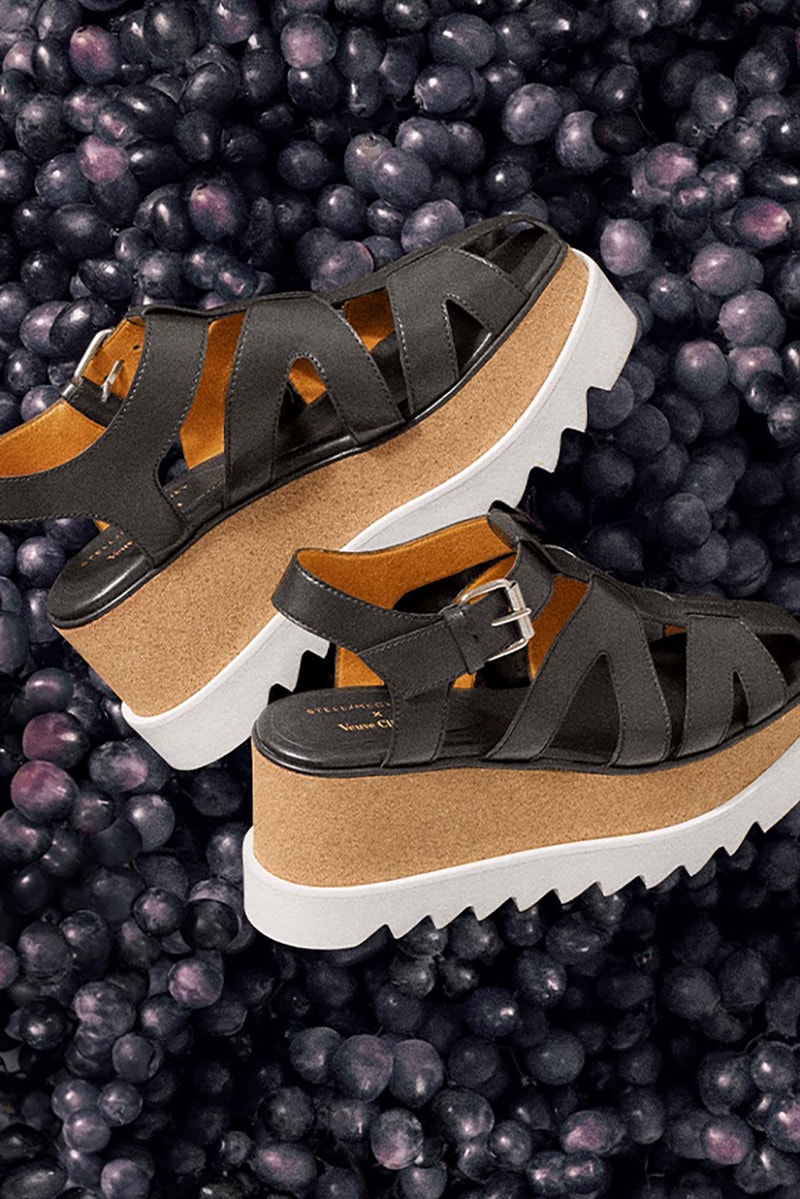 stella mccartney veuve clicquot vegan collaboration champagne bottle holder handbags sandals sustainable where to buy online