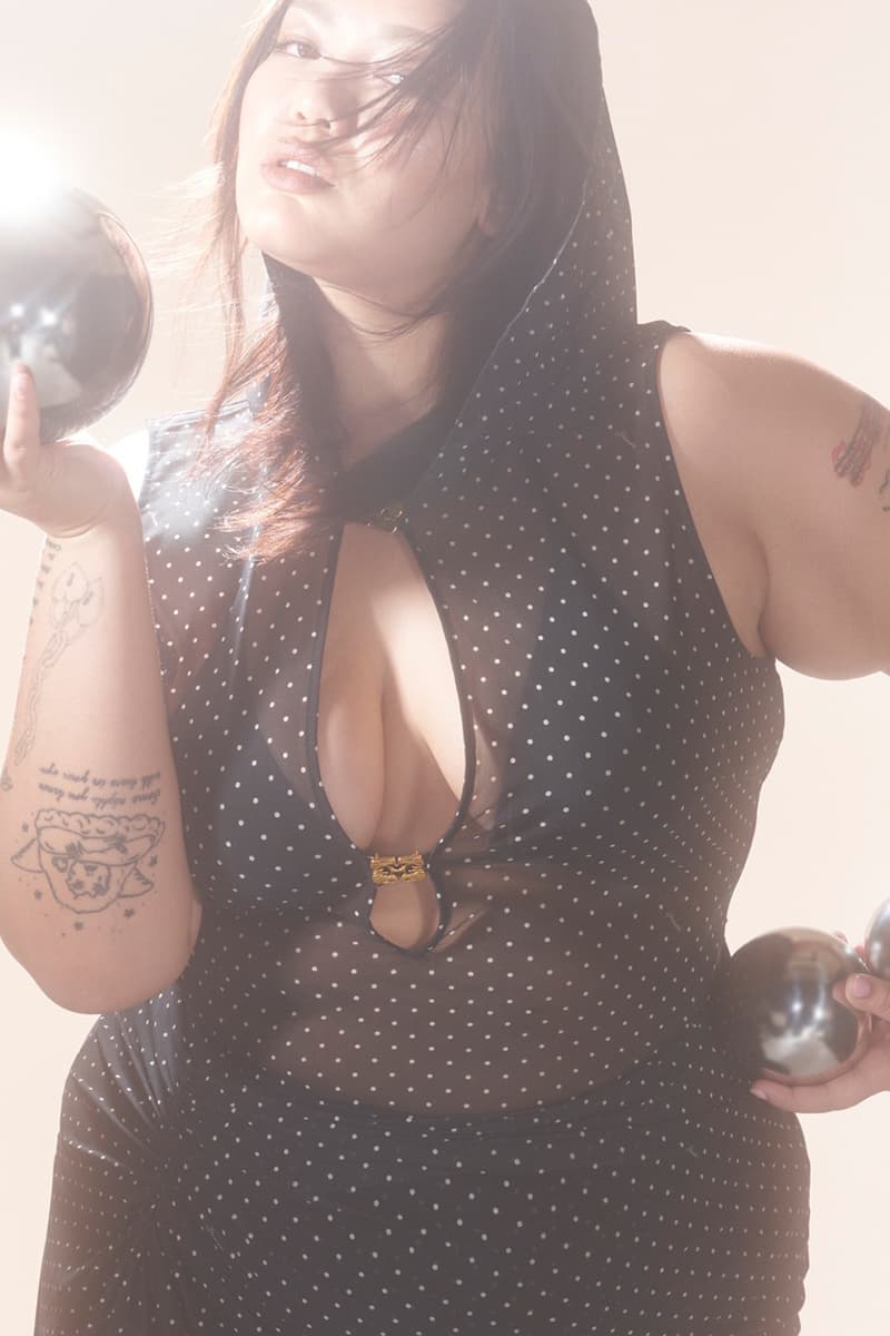 ganni paloma elsesser plus size curve model dress