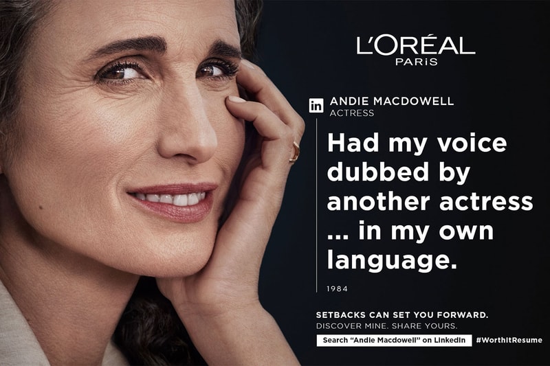 L’Oréal Paris’ Global Campaign, Helen Mirren, Jane Fonda, Eva Longoria, Aja Naomi King, Andie MacDowell, "Worth It Resume" campaign