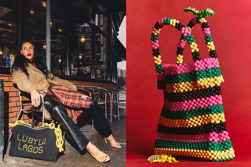 nigerian lagos bag beading models woman running masks 