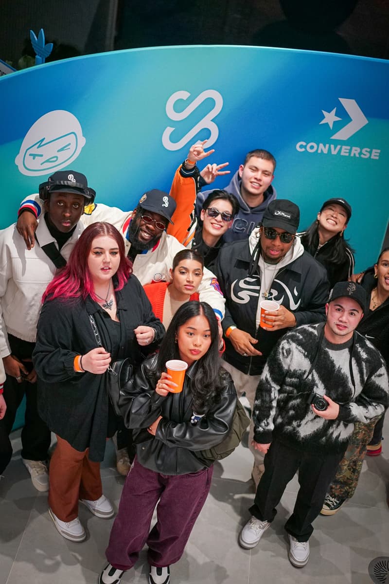 sneaker sisterhood converse offspring anniversary party workshop de luxe kats corner creative customization tufting keychains dj saint Ludo kings cross