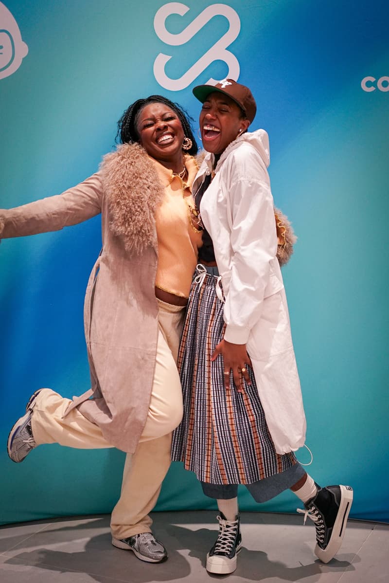 sneaker sisterhood converse offspring anniversary party workshop de luxe kats corner creative customization tufting keychains dj saint Ludo kings cross