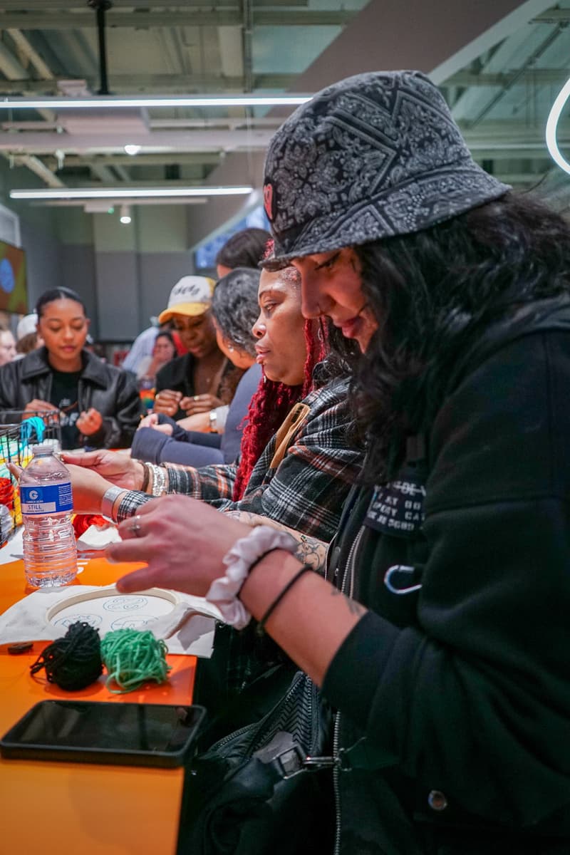 sneaker sisterhood converse offspring anniversary party workshop de luxe kats corner creative customization tufting keychains dj saint Ludo kings cross