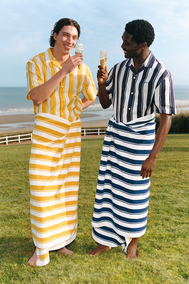 jacquemus beach wedding couple girls red dresses women bridal white