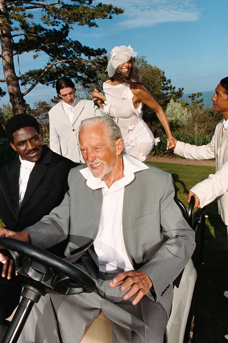 jacquemus beach wedding couple girls red dresses women bridal white