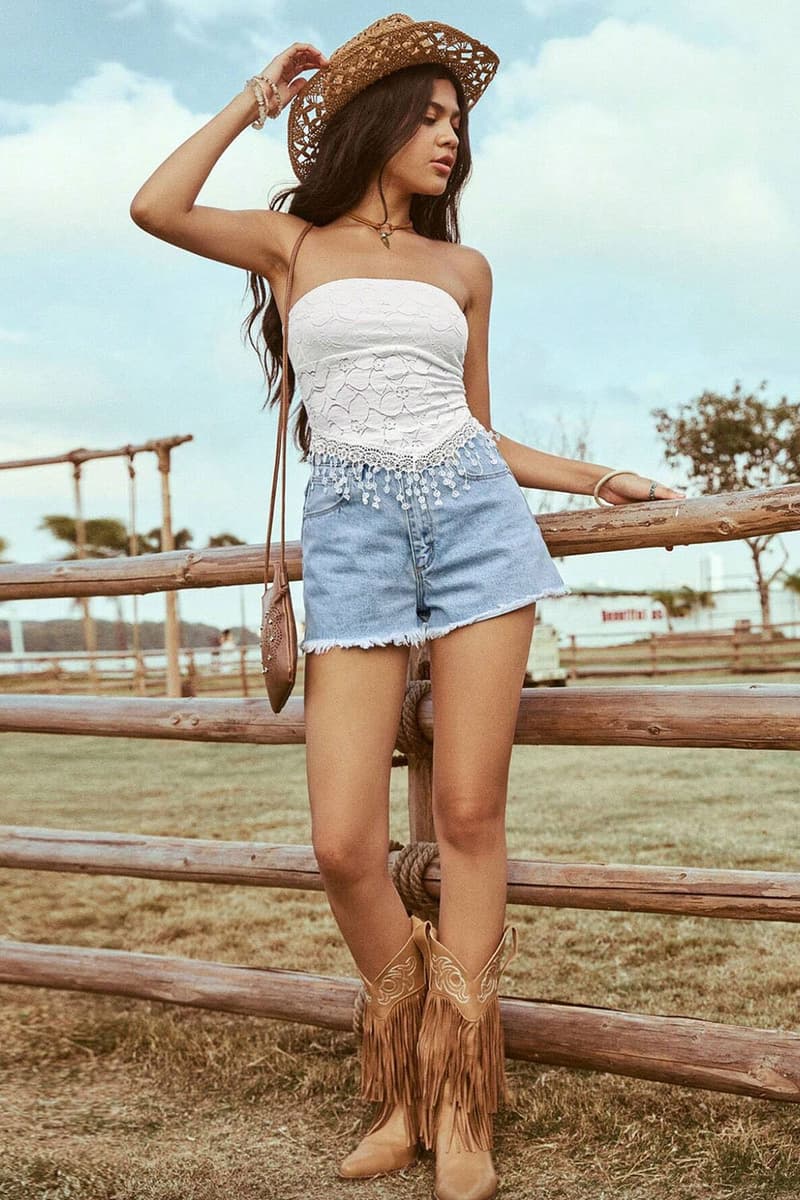 shein stagecoach music festival collaborative collection collaboration line cowboy country west western california men women curve accessories inspired tops skirts dresses tassel fringe