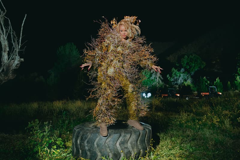 rihanna puma red carpet london event shoes creepers beige white green brown