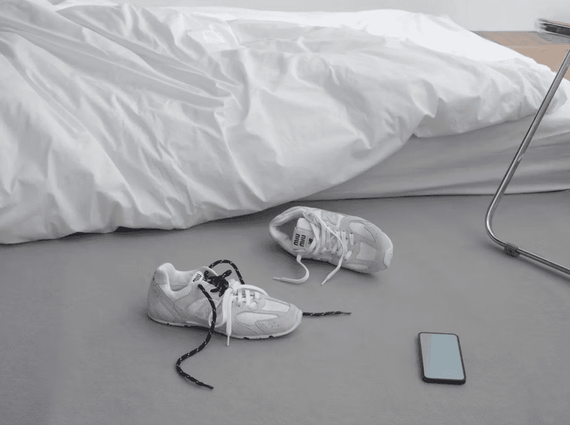 miu miu new balance trainers brown orange swim bottoms earrings