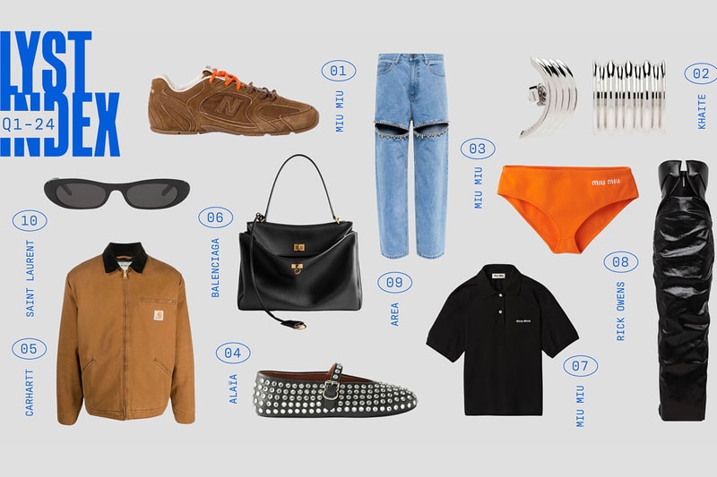 miu miu new balance trainers brown orange swim bottoms earrings