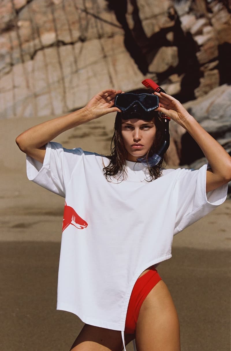 david koma swimwear bikinis red swimsuit women legs body sea boats ocean