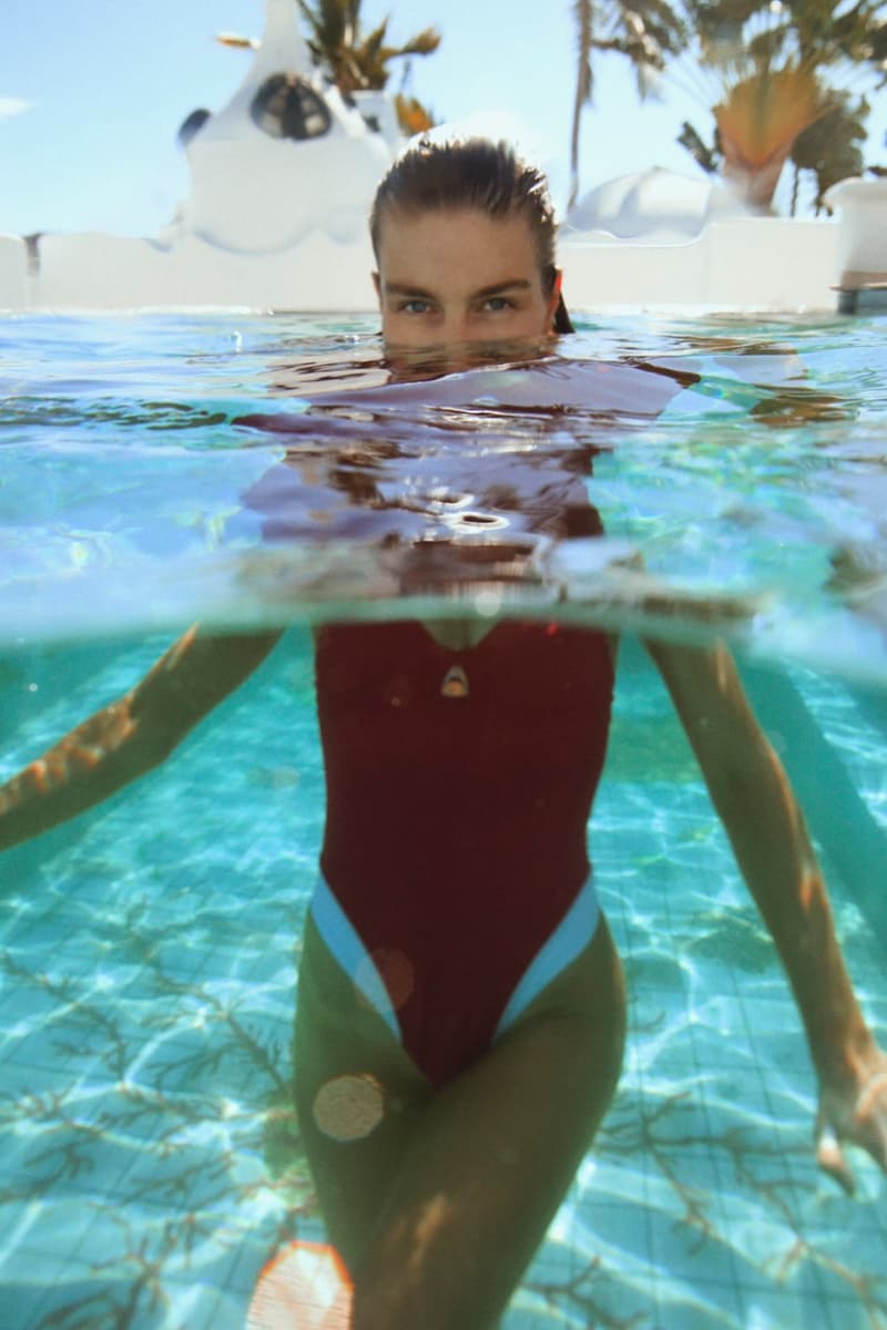 david koma swimwear bikinis red swimsuit women legs body sea boats ocean