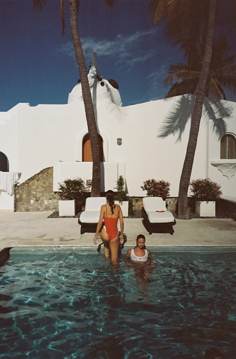 david koma swimwear bikinis red swimsuit women legs body sea boats ocean