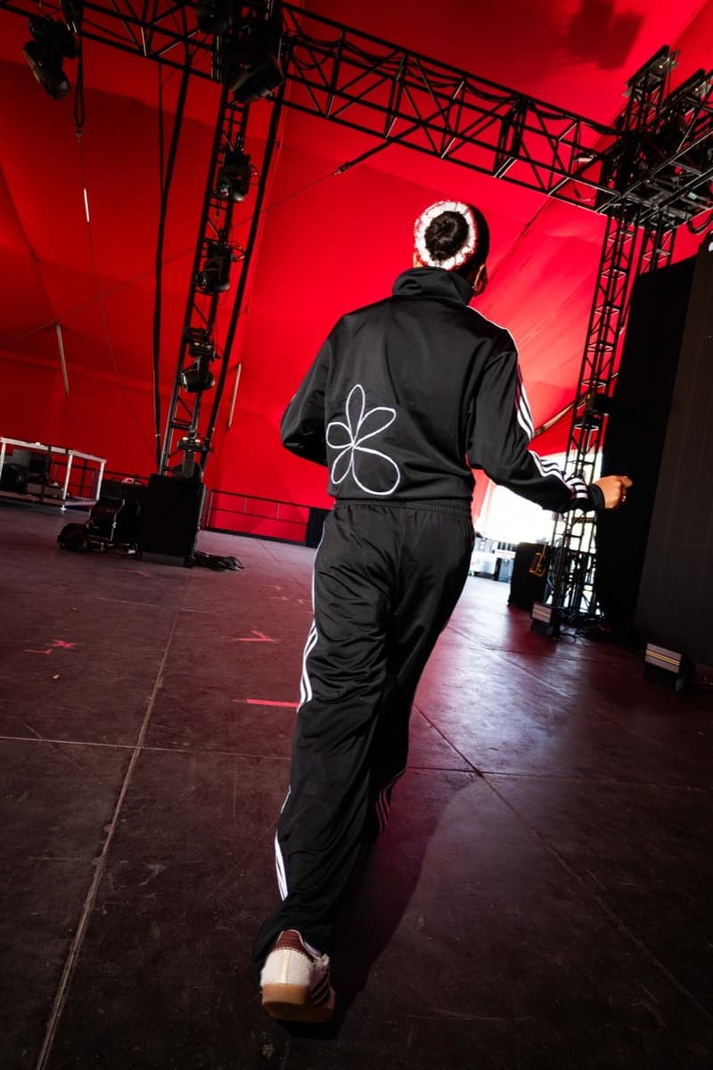 olivia dean adidas tracksuit track pants tshirt music artist performer