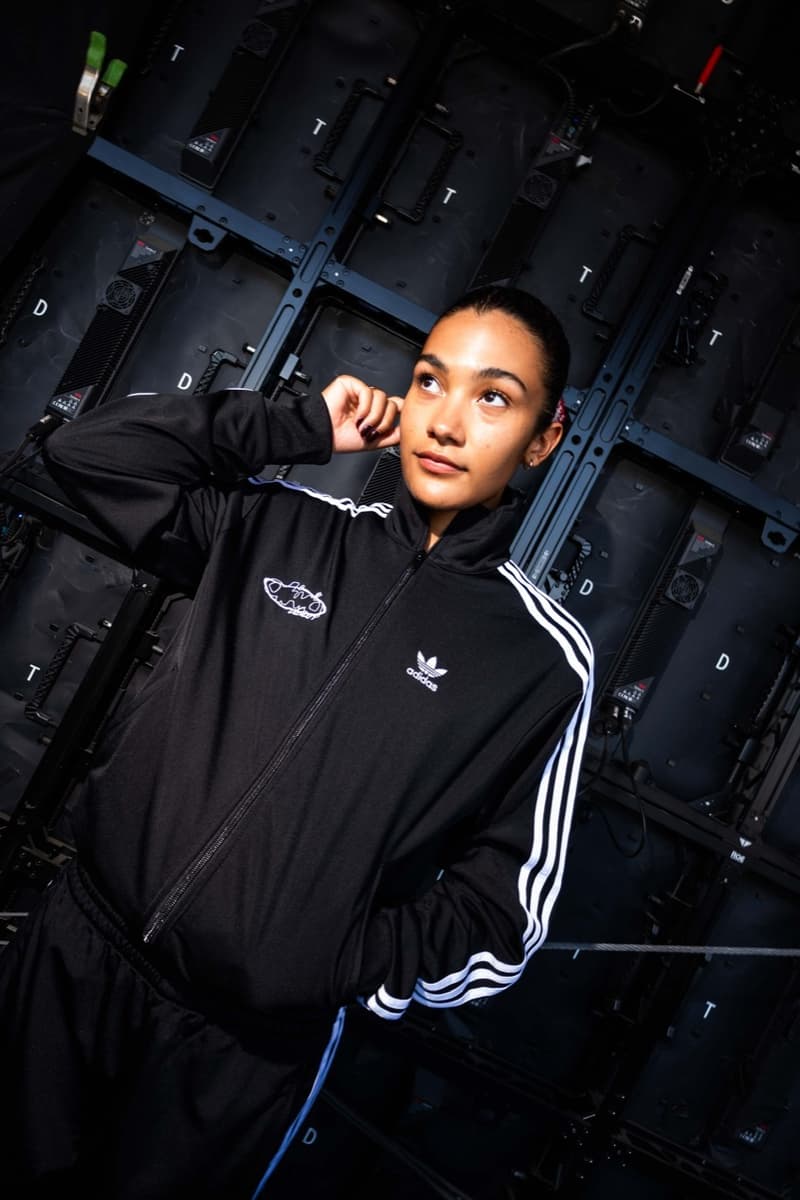 olivia dean adidas tracksuit track pants tshirt music artist performer