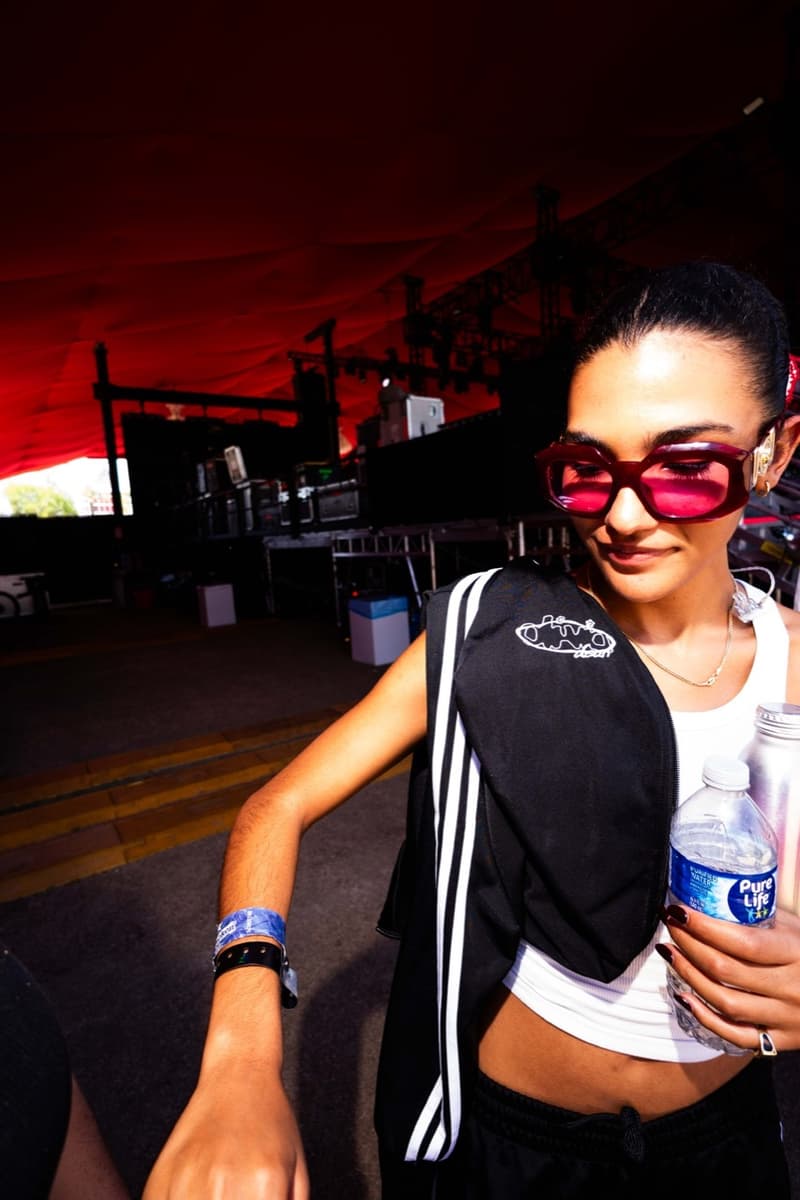 olivia dean adidas tracksuit track pants tshirt music artist performer