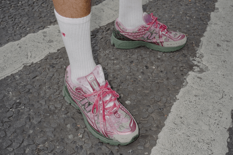 jack harlow new balance 1906 sneaker pink flower shoe floral 