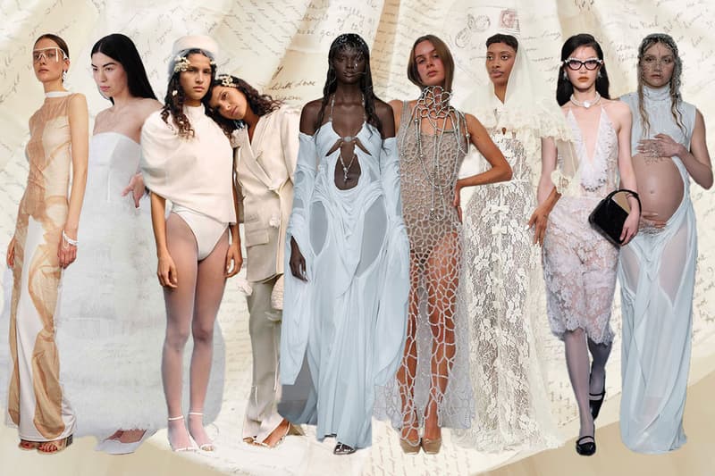 Bridal Gowns, Wedding Dress, Naked Dress, Clio Peppiatt,  Di Pesta, Acne Studios, T Label, Shu Shu/Tong, Jacquemus, Rotate, Tanner Fletcher, Molly Goddard
