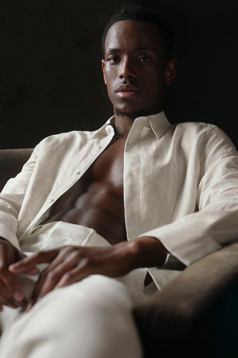 calvin klein micheal ward body man vittoria ceretti shirt sofa