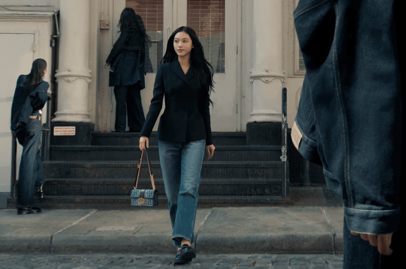 newjeans haerin kpop artist star musician dior bag denim streets girl