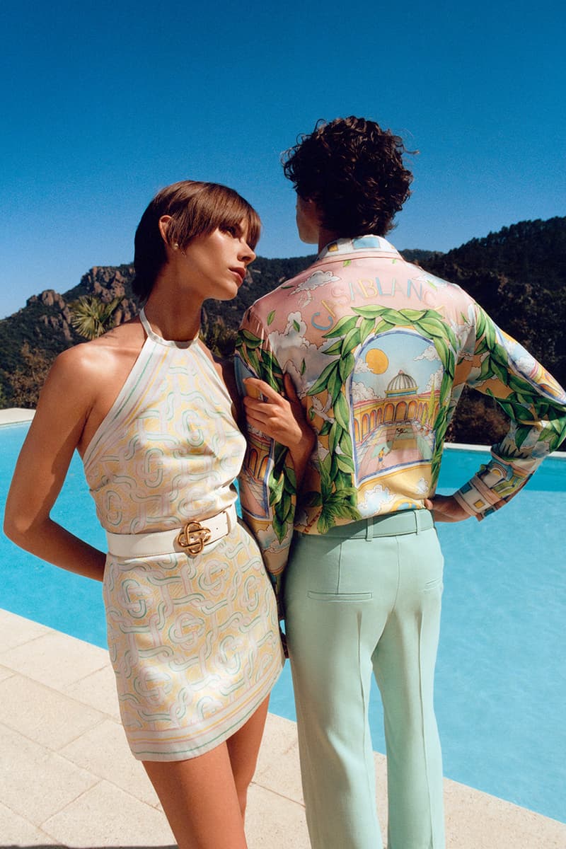 casablanca summer swim pool woman shirts silk bags hats